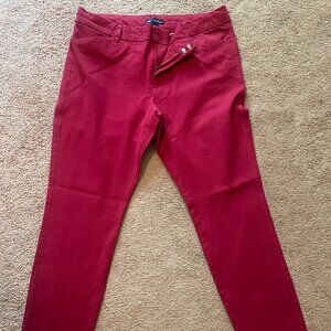 Gap Red Slim City Pants